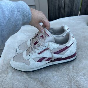 Reebok Classic Leather 'Beige Classic Burgundy' Size 12